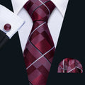 Red Field Silk Tie Set - GentCrest