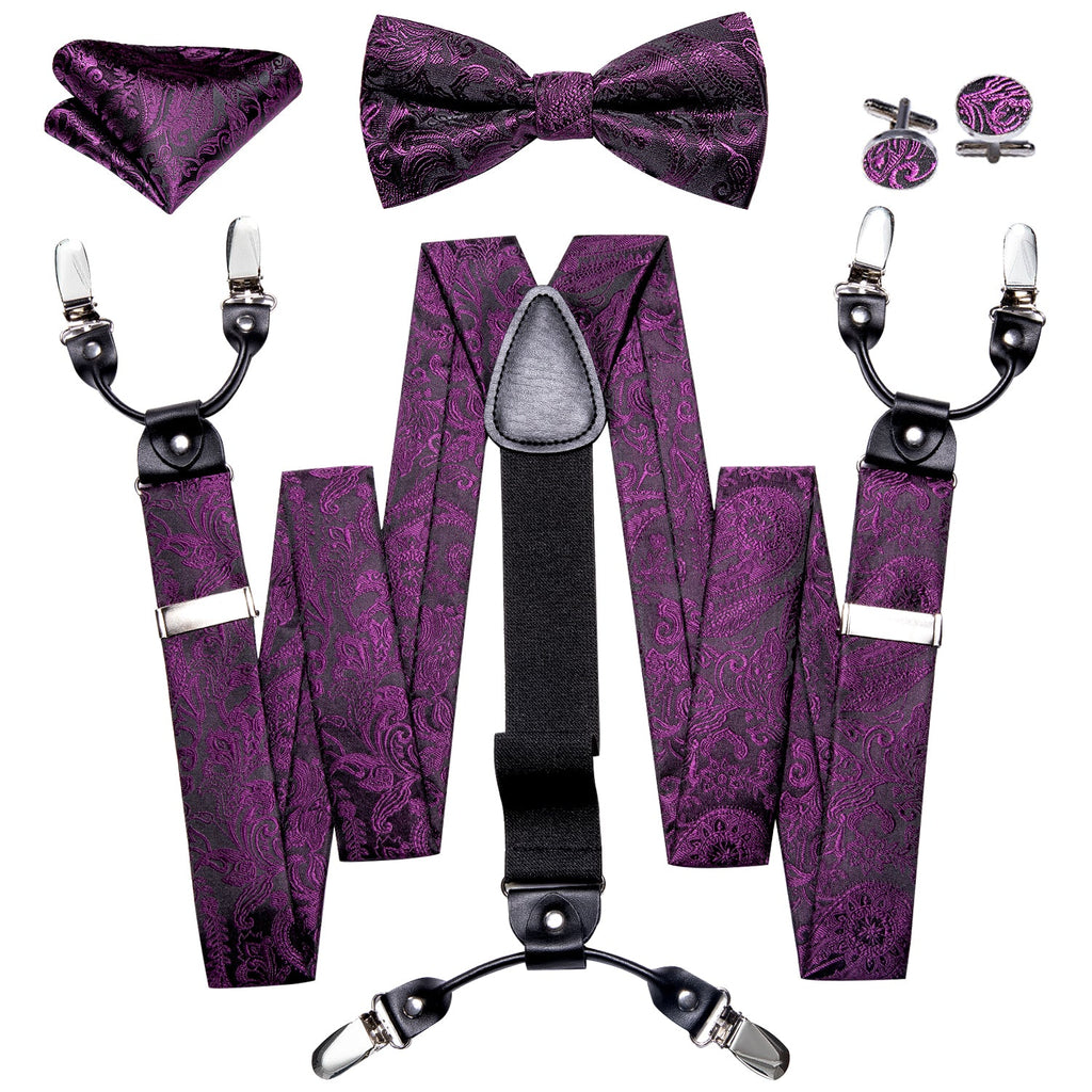 GentCrest Purple Paisley Suspenders - Image 2