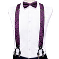 GentCrest Purple Paisley Suspenders - Image 1