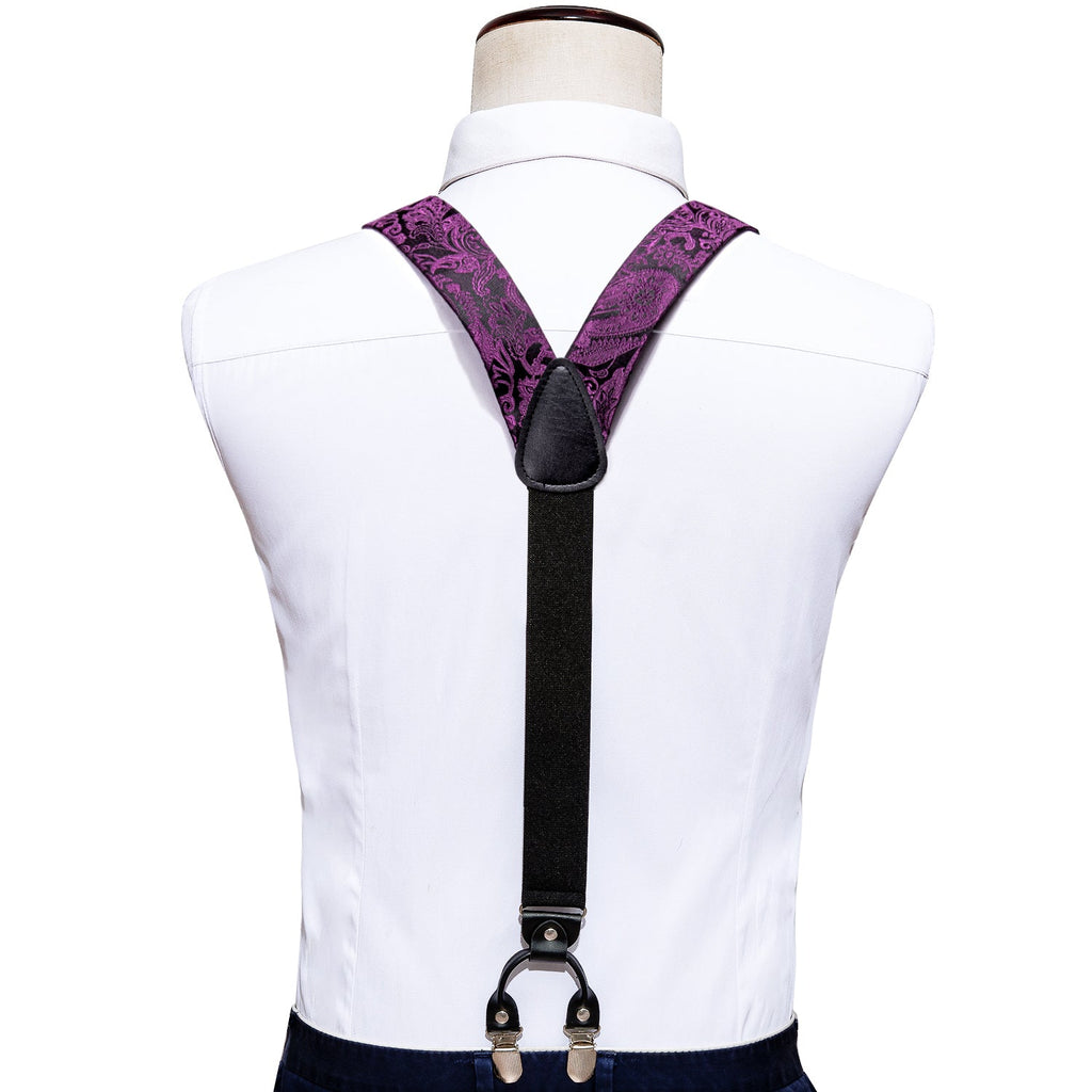 GentCrest Purple Paisley Suspenders - Image 7
