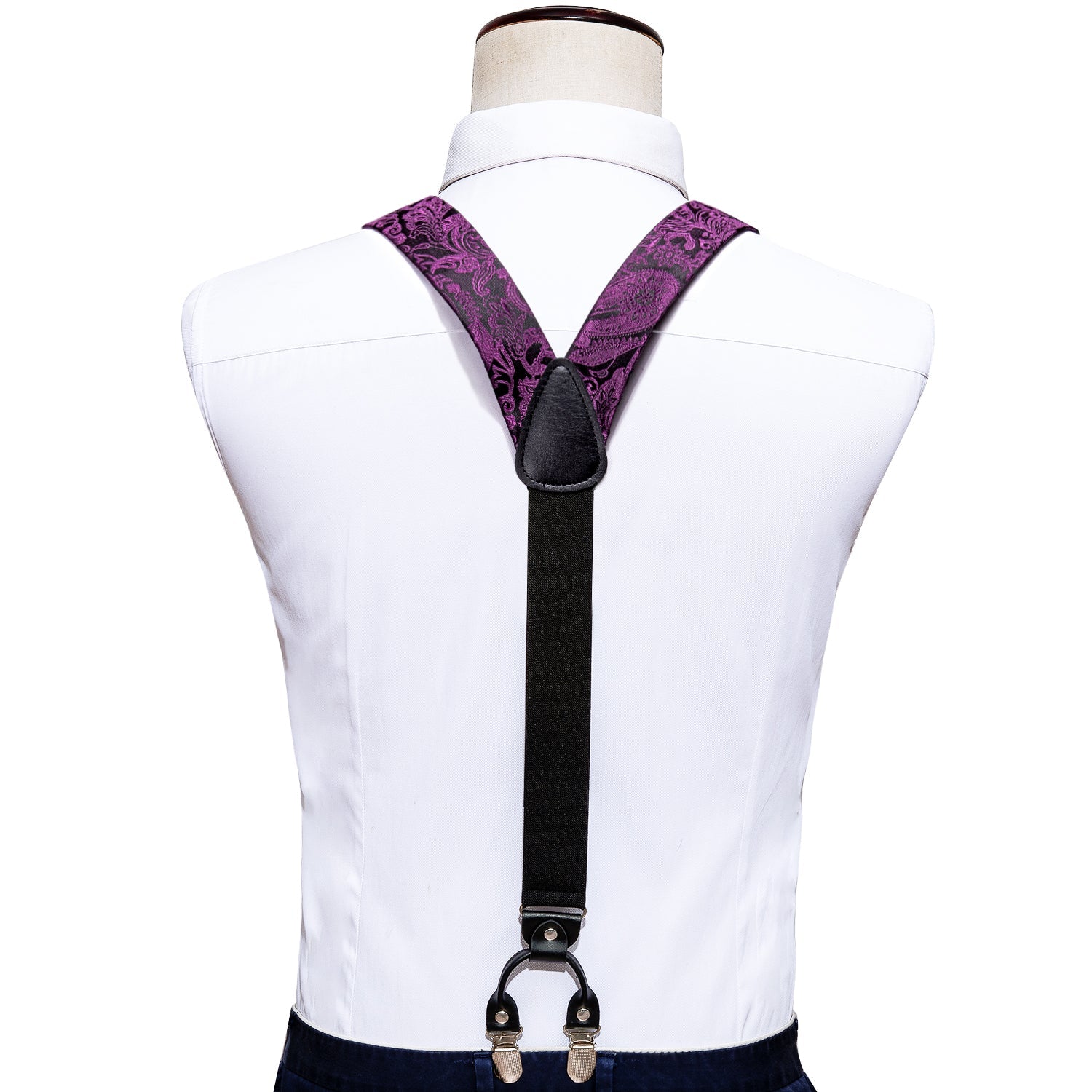 GentCrest Purple Paisley Suspenders - Image 7