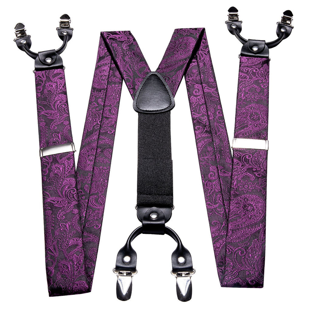 GentCrest Purple Paisley Suspenders - Image 6