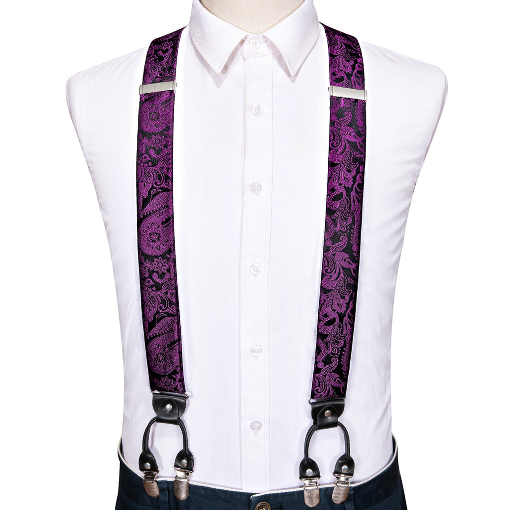 GentCrest Purple Paisley Suspenders - Image 5