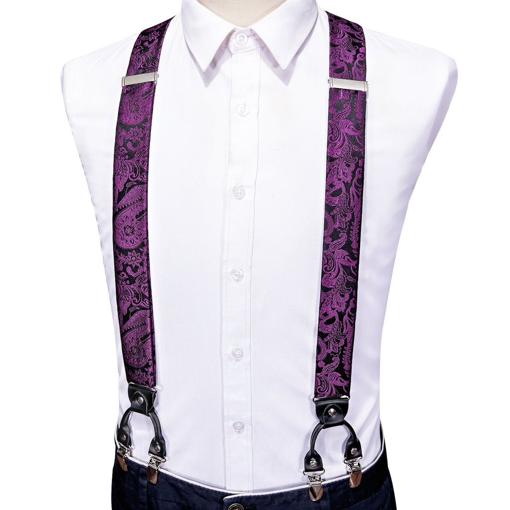 GentCrest Purple Paisley Suspenders - Image 4