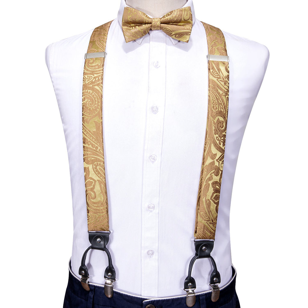 GentCrest Gold Paisley Suspenders - Image 1