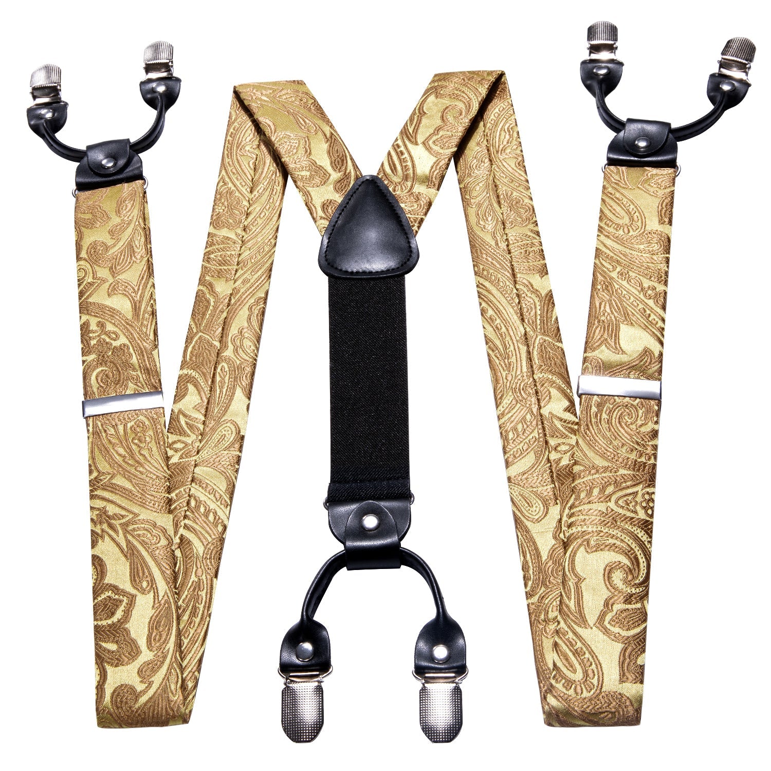 GentCrest Gold Paisley Suspenders - Image 4