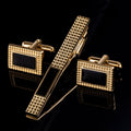 GentCrest Black Classic Tie Clip Cufflinks Set - Image 1