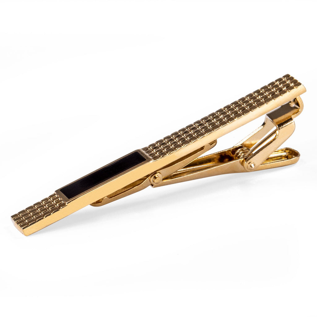 GentCrest Black Classic Tie Clip Cufflinks Set - Image 3