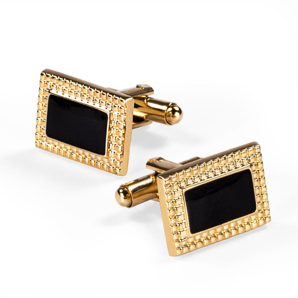 GentCrest Black Classic Tie Clip Cufflinks Set - Image 4