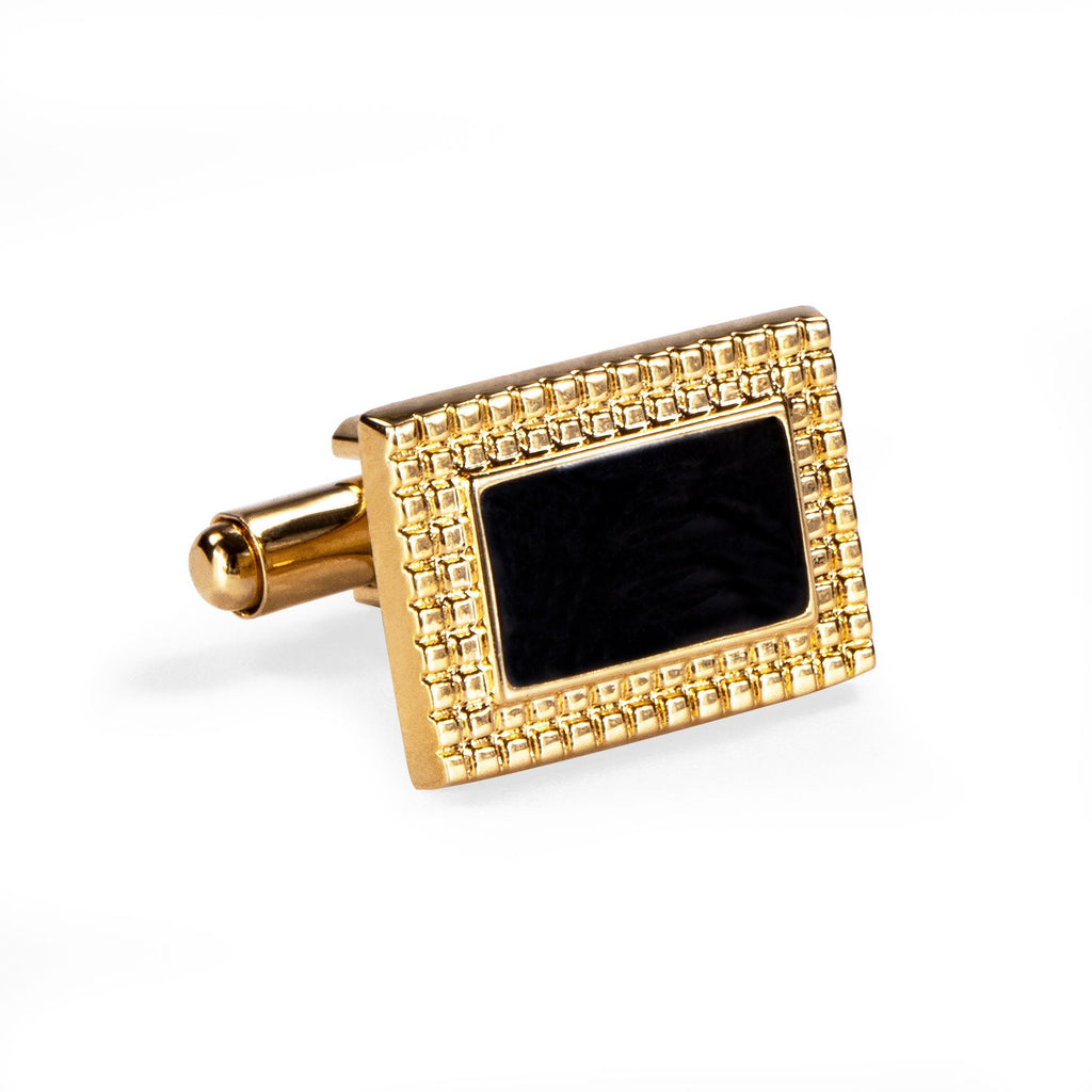 GentCrest Black Classic Tie Clip Cufflinks Set - Image 5