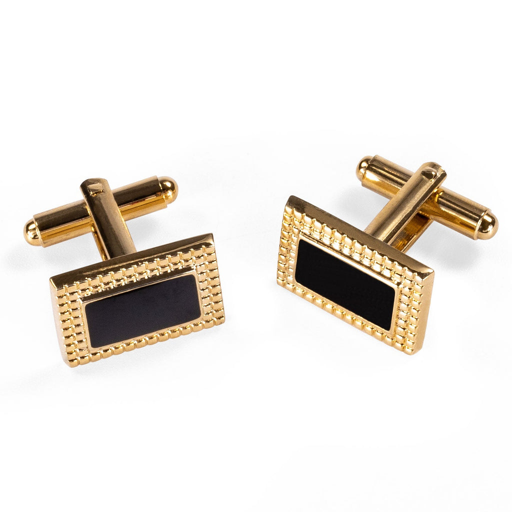 GentCrest Black Classic Tie Clip Cufflinks Set - Image 6