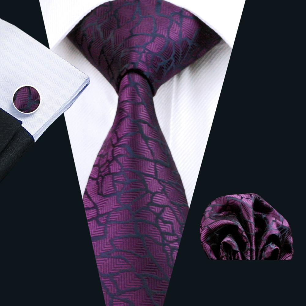 GentCrest Black Plaid Tie Hanky Cufflinks Set - Image 1