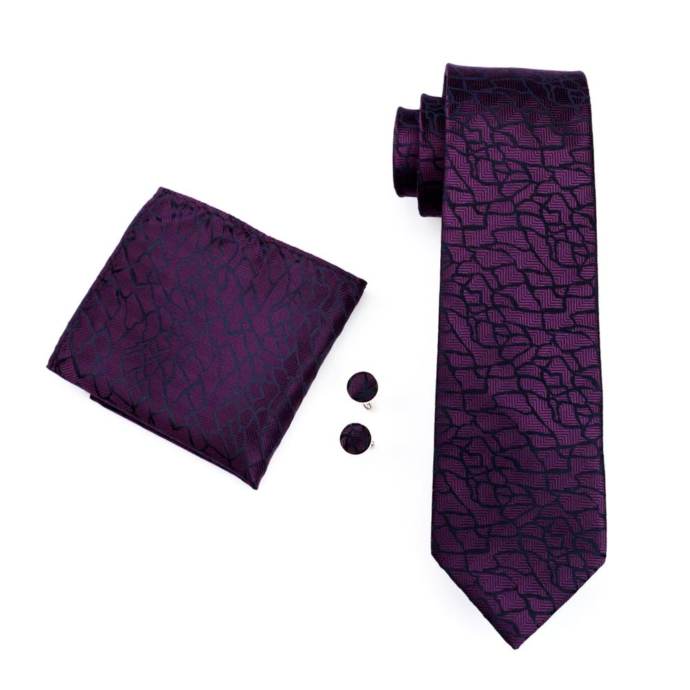 GentCrest Black Plaid Tie Hanky Cufflinks Set - Image 3