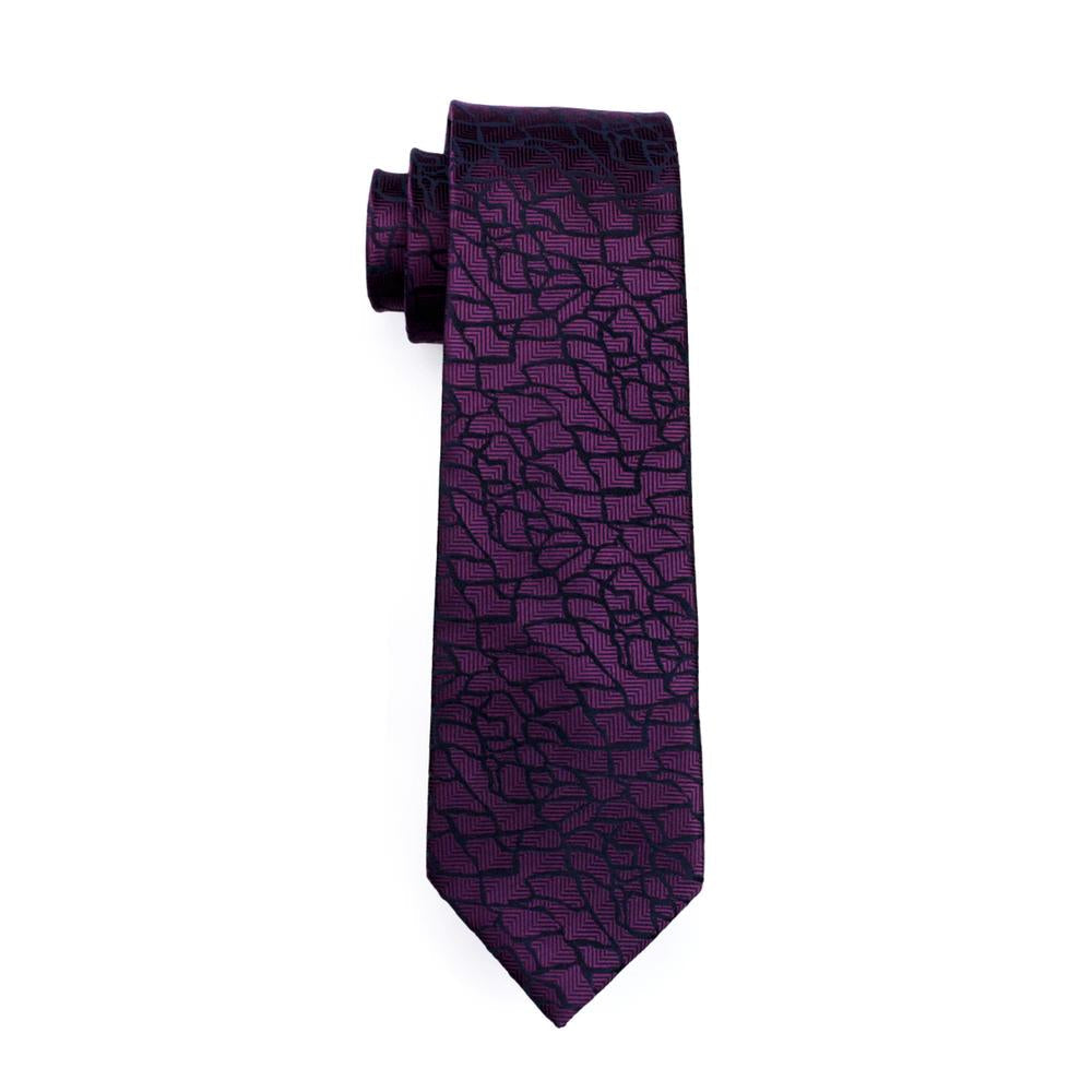 GentCrest Black Plaid Tie Hanky Cufflinks Set - Image 4