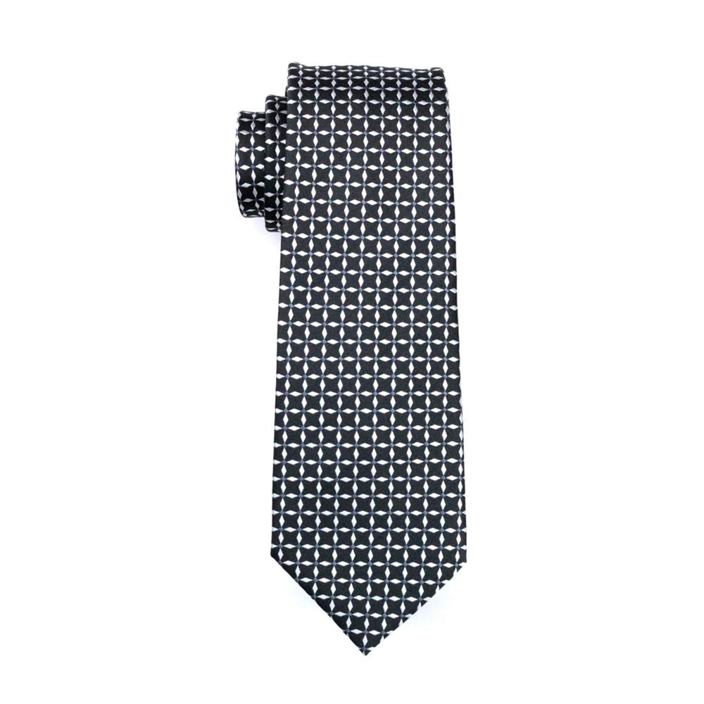 GentCrest Black Plaid Tie Hanky Cufflinks Set - Image 5