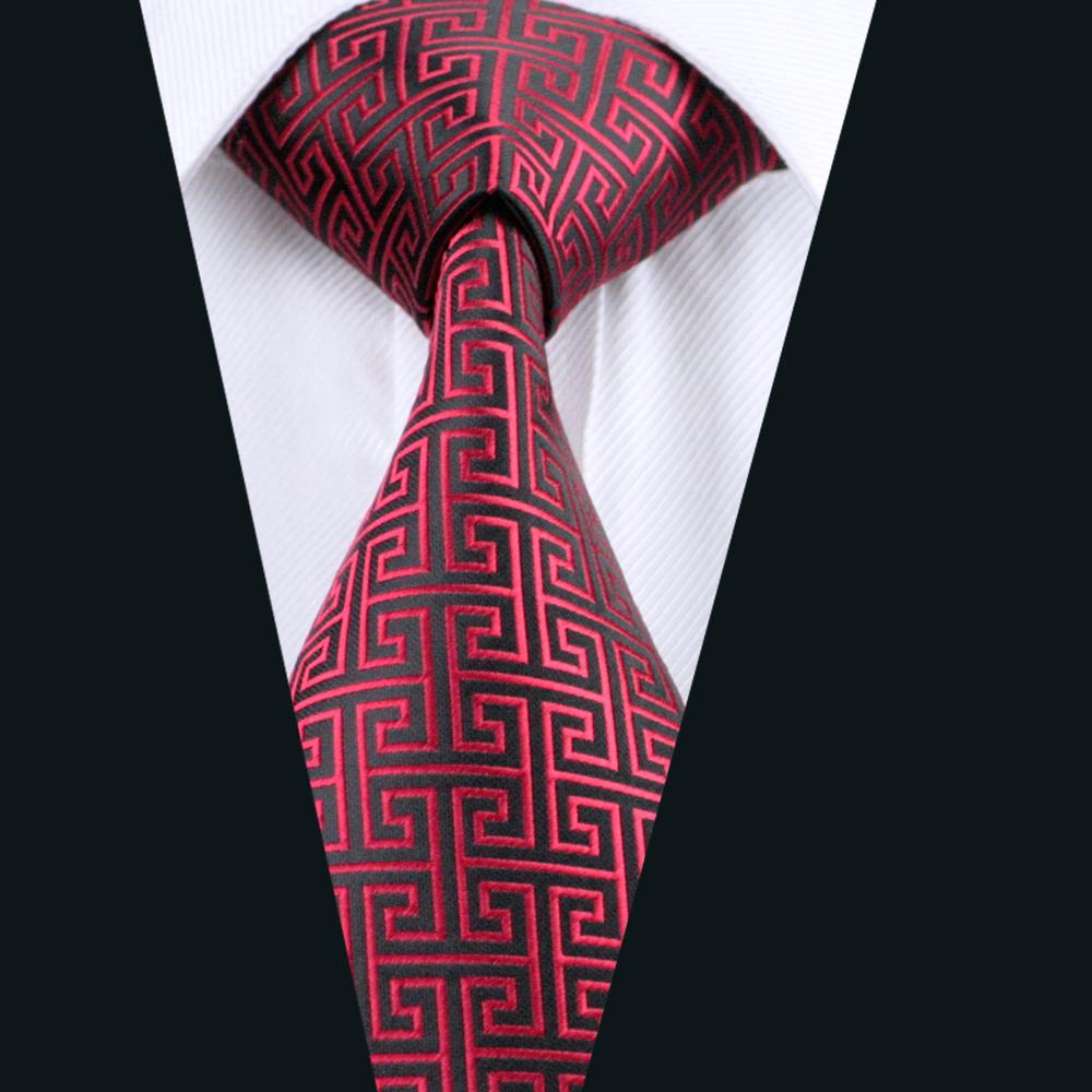 GentCrest Black Geometric Tie Hanky Cufflinks Set - Image 2