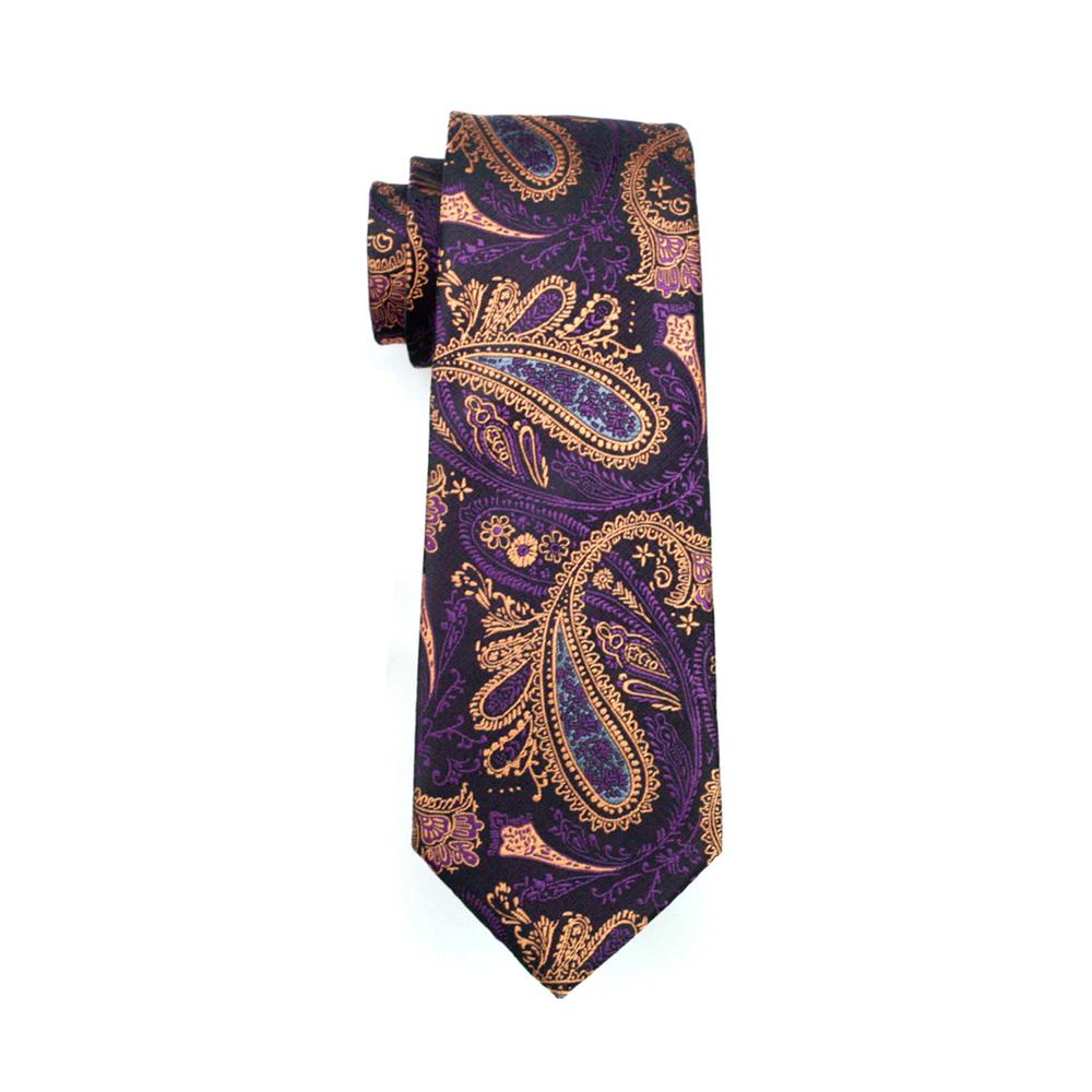 GentCrest Black Paisley Tie with Accessories - Image 5