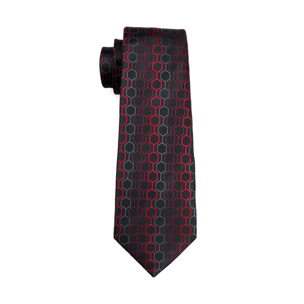 GentCrest Black Plaid Tie Hanky Cufflinks Set - Image 5