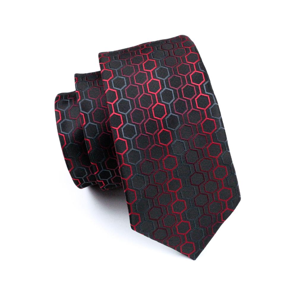 GentCrest Black Plaid Tie Hanky Cufflinks Set - Image 4