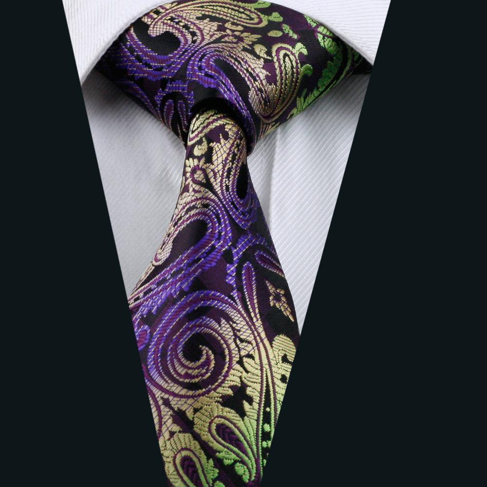 GentCrest Black Paisley Tie Hanky Cufflinks Set - Image 2