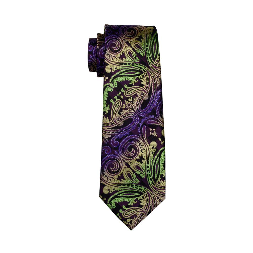 GentCrest Black Paisley Tie Hanky Cufflinks Set - Image 4