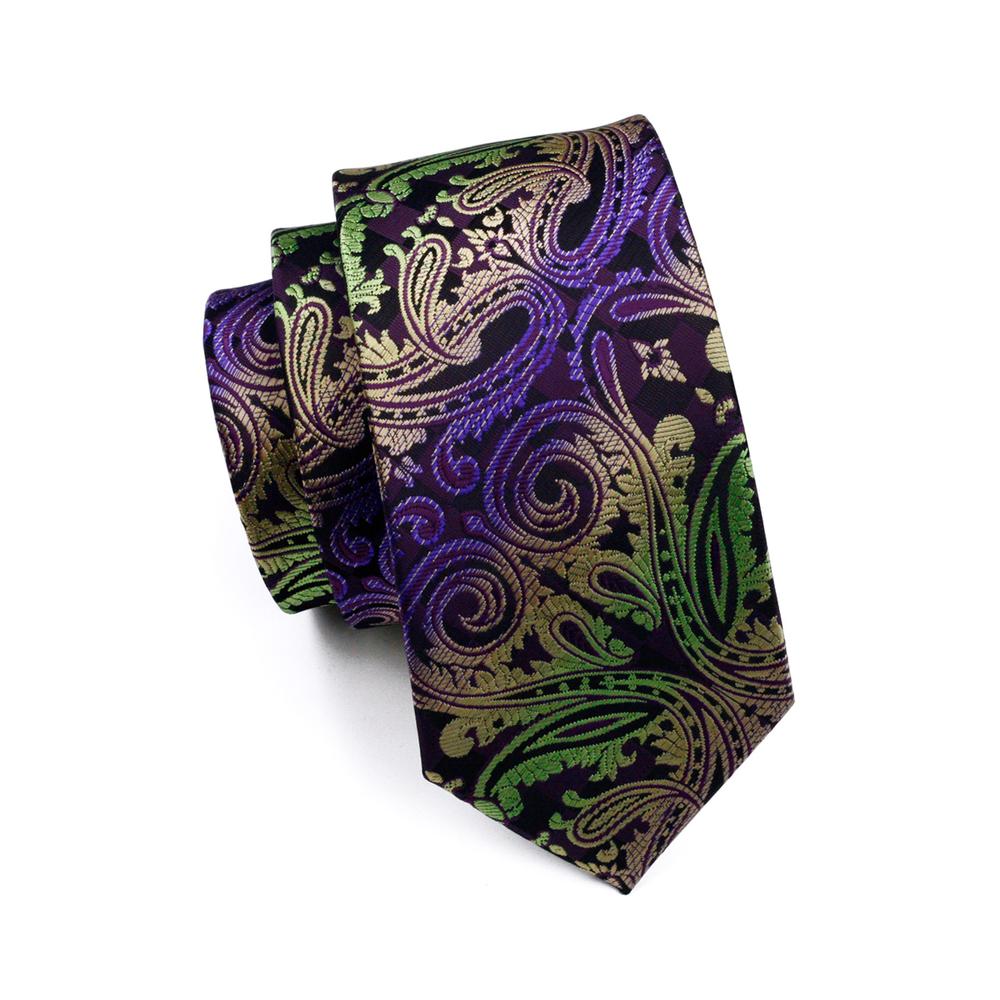 GentCrest Black Paisley Tie Hanky Cufflinks Set - Image 5