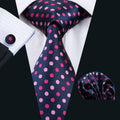 GentCrest Blue Polka Dot Tie Hanky Cufflinks Set - Image 1