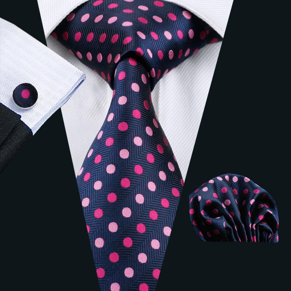 GentCrest Blue Polka Dot Tie Hanky Cufflinks Set - Image 1