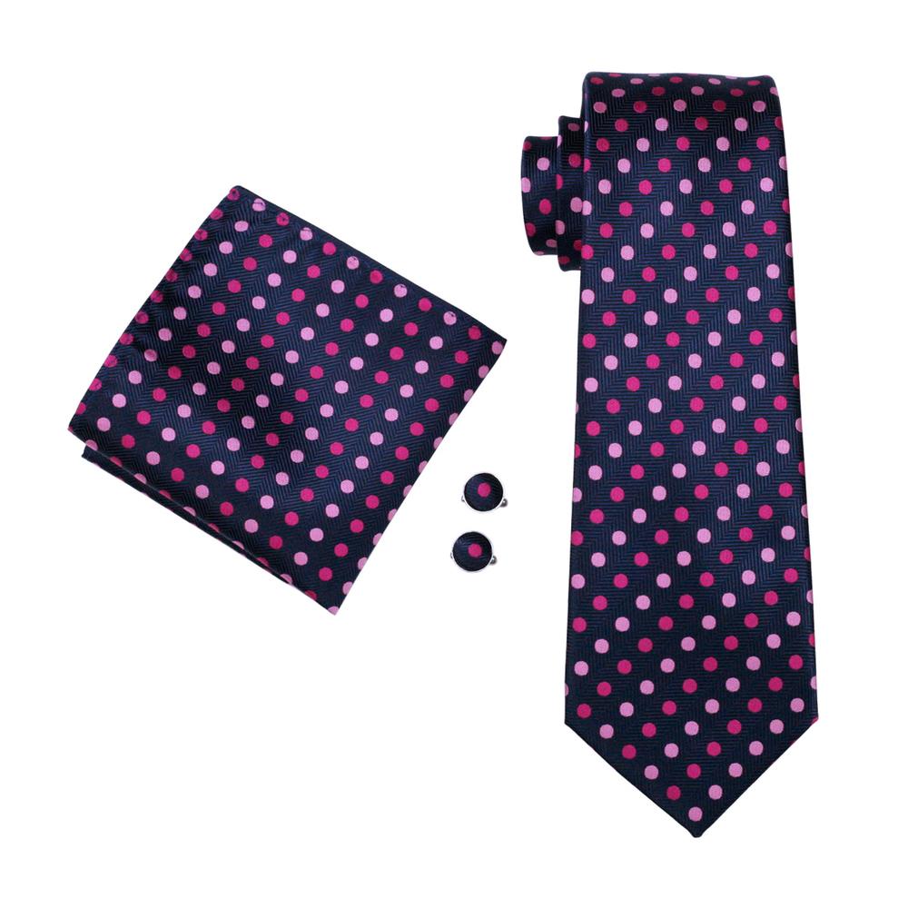 GentCrest Blue Polka Dot Tie Hanky Cufflinks Set - Image 3