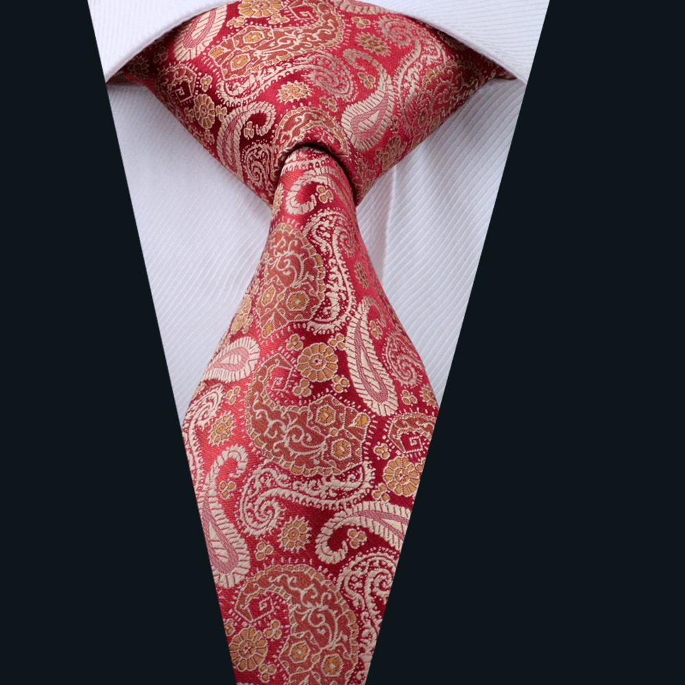 GentCrest Red Paisley Tie Hanky Cufflinks Set - Image 2