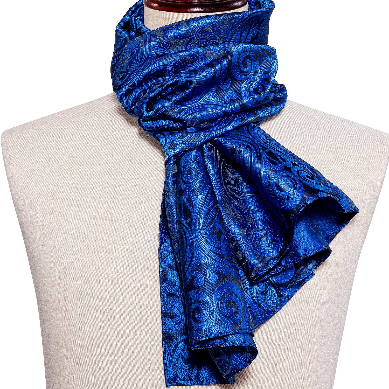 GentCrest Blue Paisley Men's Scarf - Image 6