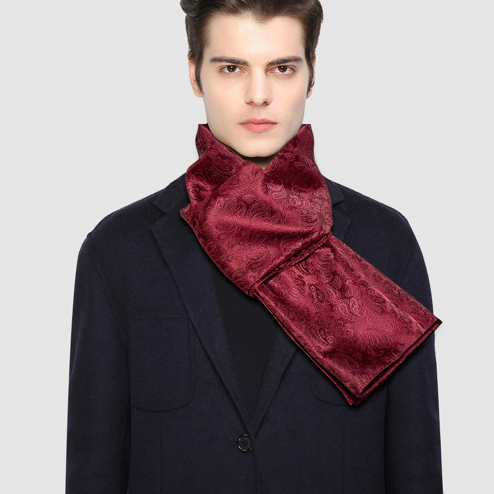 GentCrest Red Paisley Men's Scarf - Image 3