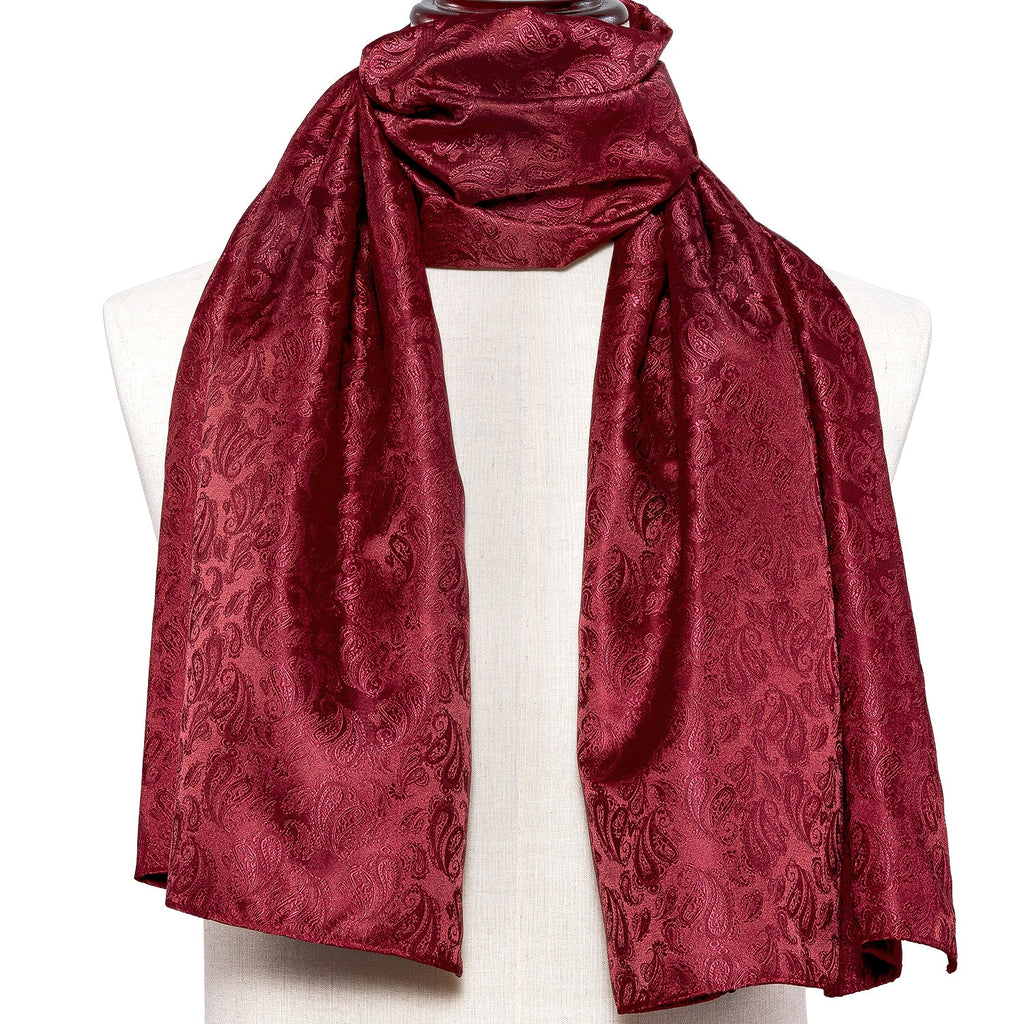 GentCrest Red Paisley Men's Scarf - Image 5
