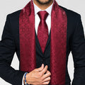 GentCrest Red Paisley Men's Scarf - Image 1