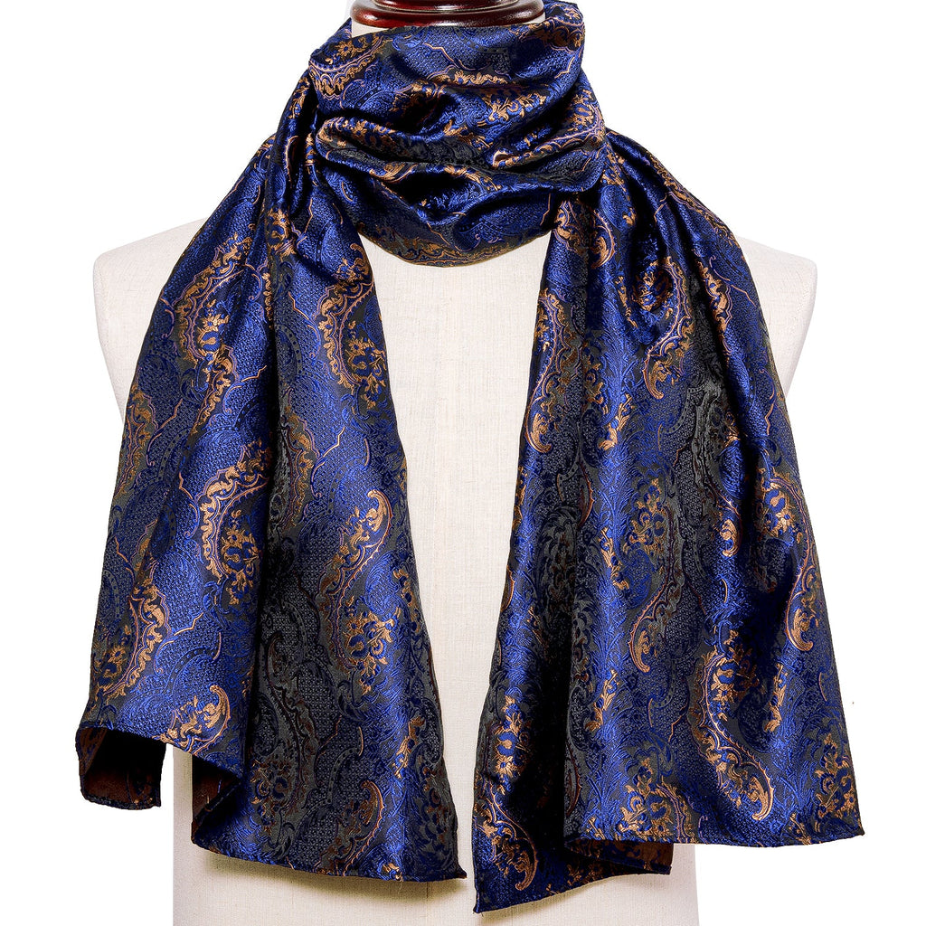 GentCrest Blue Floral Men's Scarf - Image 5