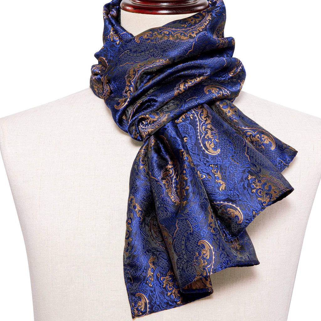 GentCrest Blue Floral Men's Scarf - Image 6