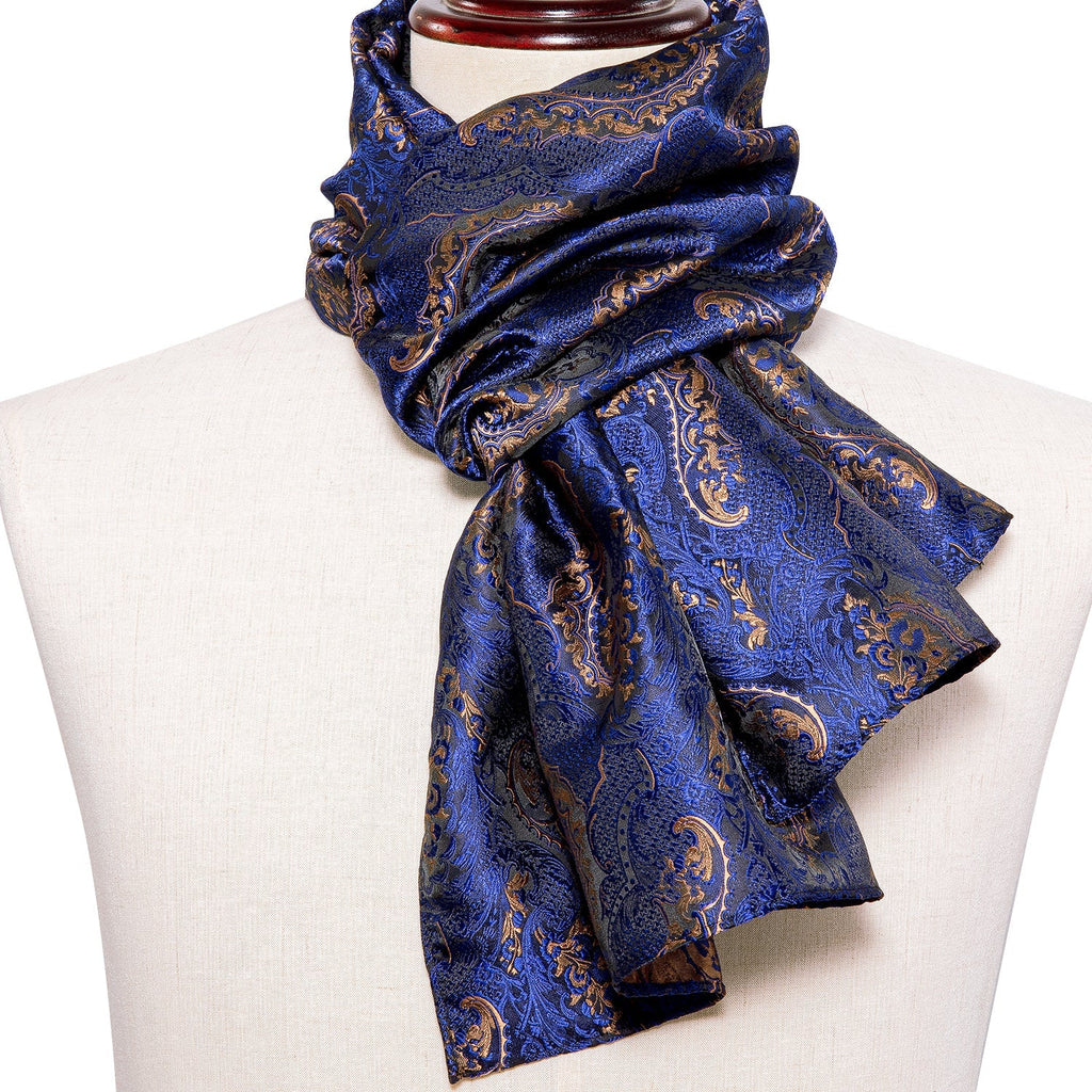 GentCrest Blue Floral Men's Scarf - Image 7