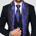 GentCrest Blue Floral Men's Scarf - Image 1