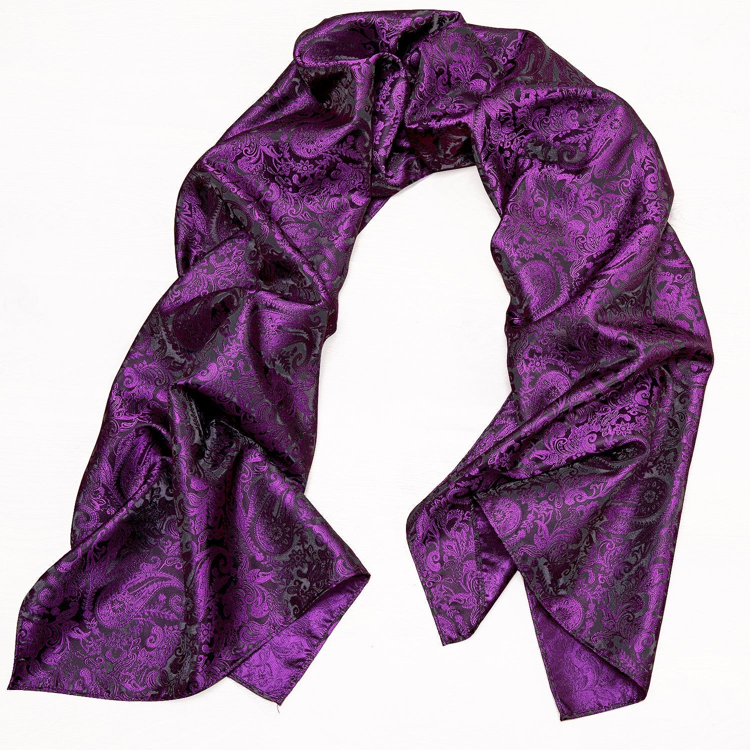 GentCrest Purple Paisley Men's Scarf - Image 4