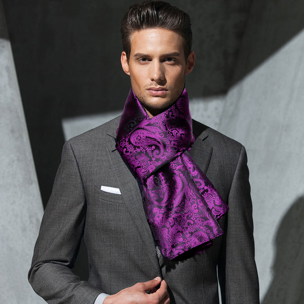 GentCrest Purple Paisley Men's Scarf - Image 2