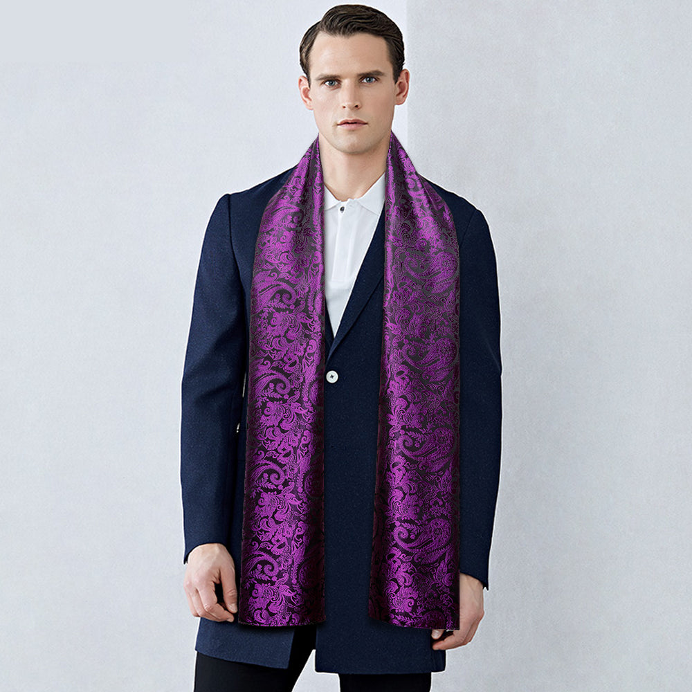 GentCrest Purple Paisley Men's Scarf - Image 1