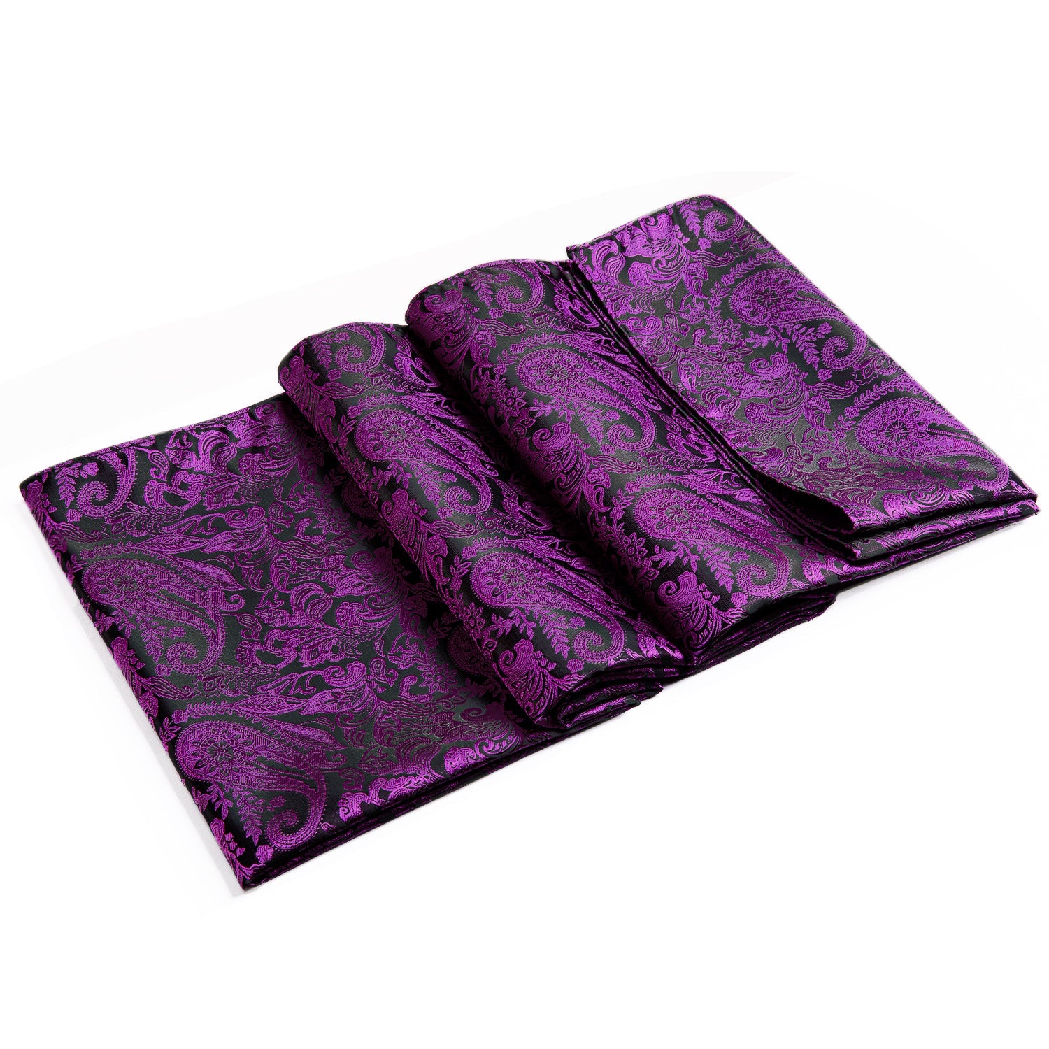GentCrest Purple Paisley Men's Scarf - Image 8