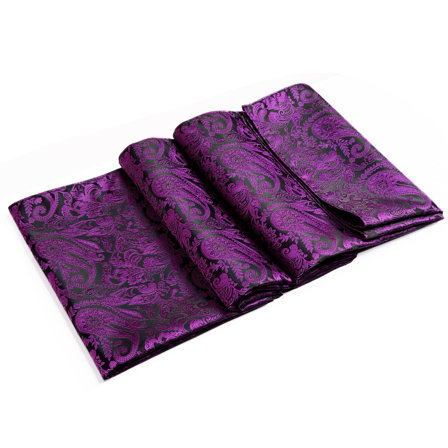 GentCrest Purple Paisley Men's Scarf - Image 9