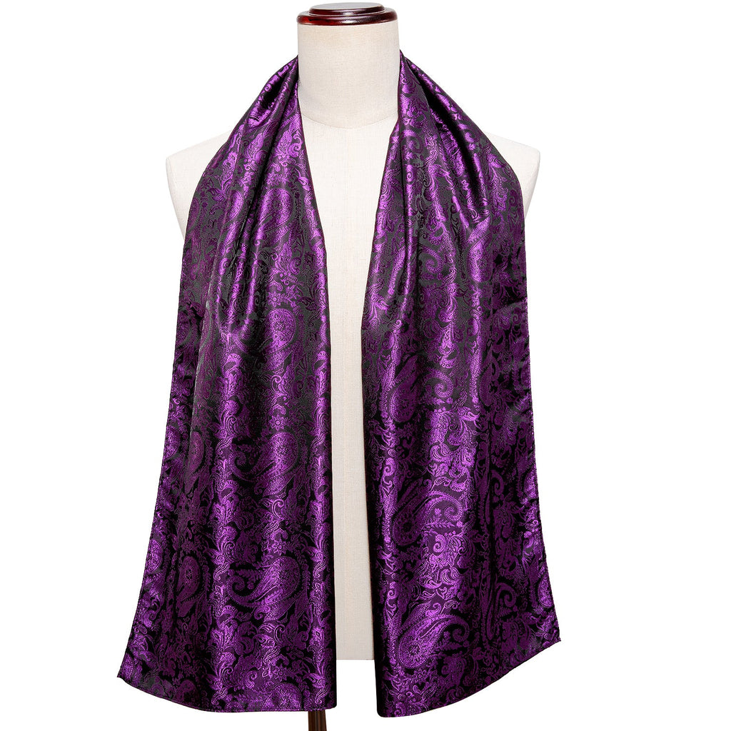 GentCrest Purple Paisley Men's Scarf - Image 6