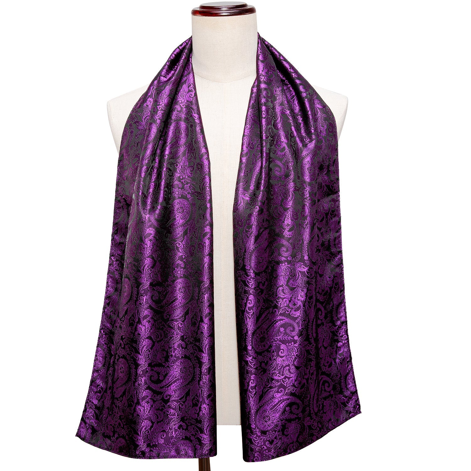 GentCrest Purple Paisley Men's Scarf - Image 6