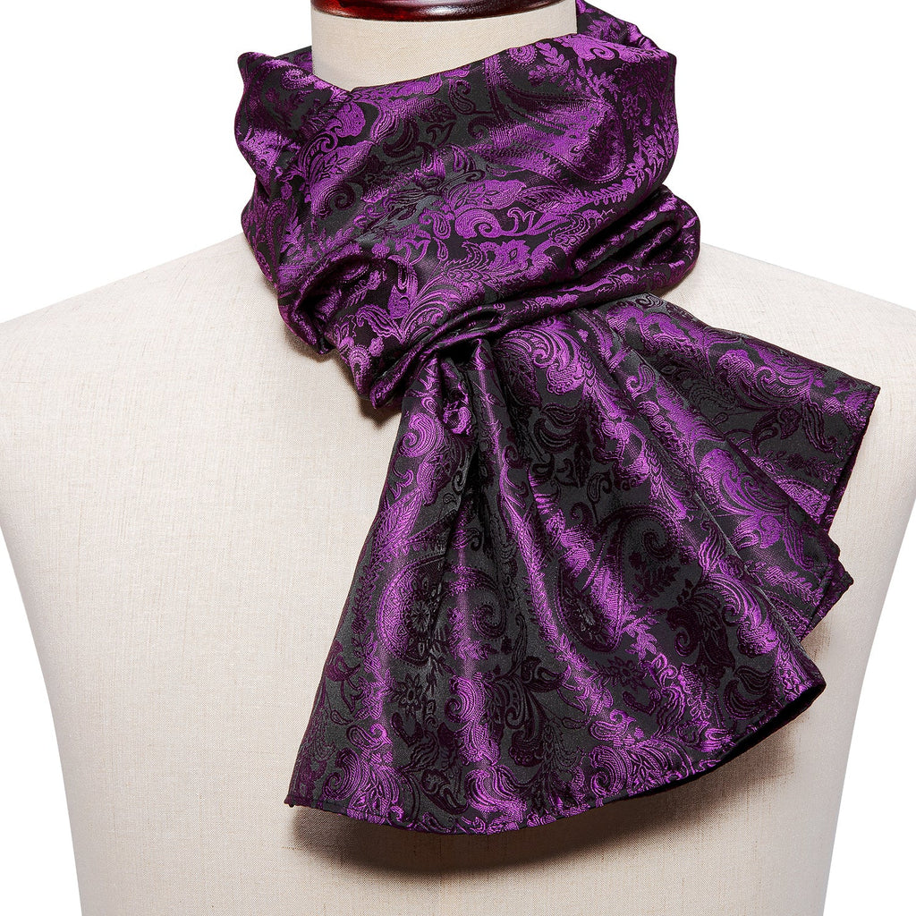 GentCrest Purple Paisley Men's Scarf - Image 7