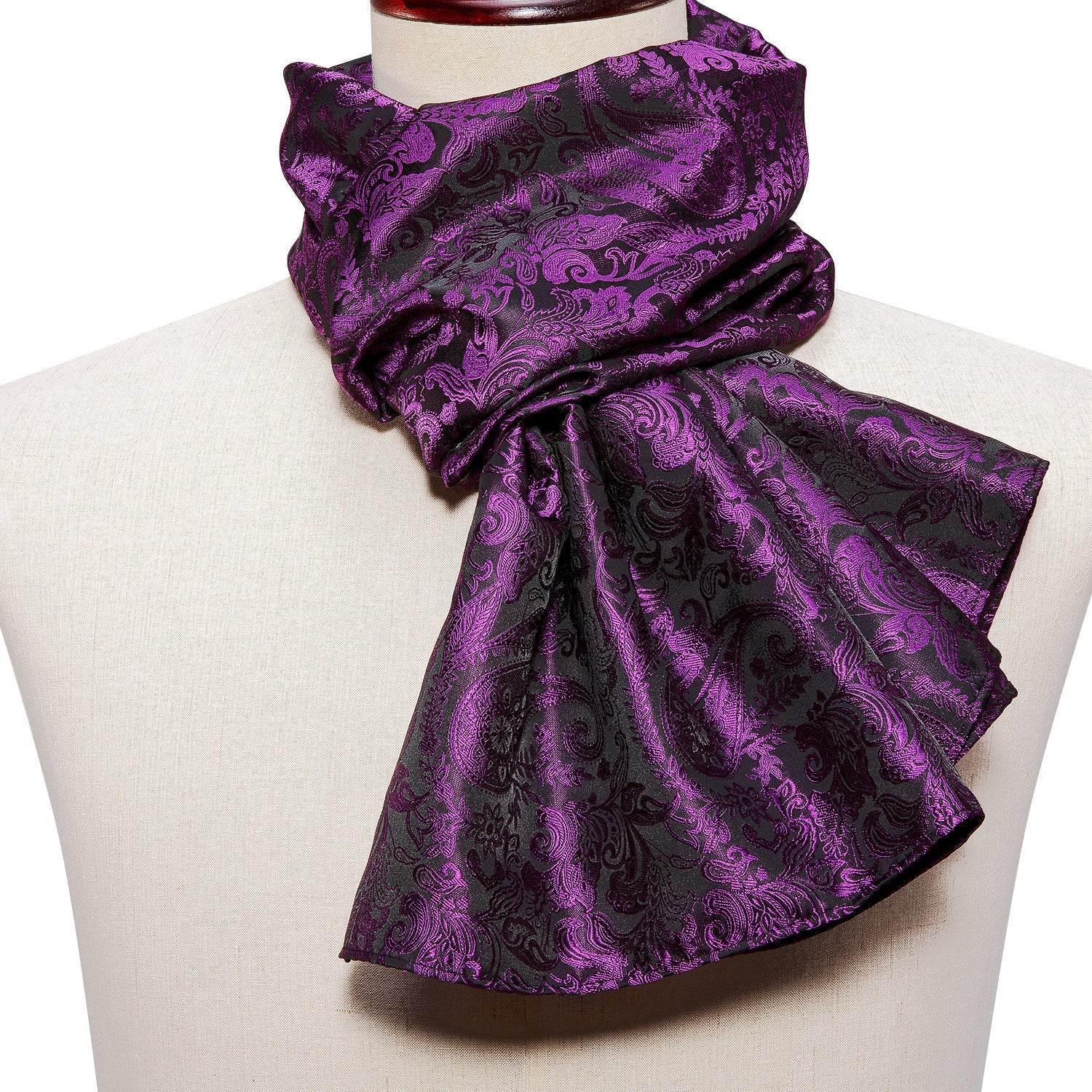 GentCrest Purple Paisley Men's Scarf - Image 7