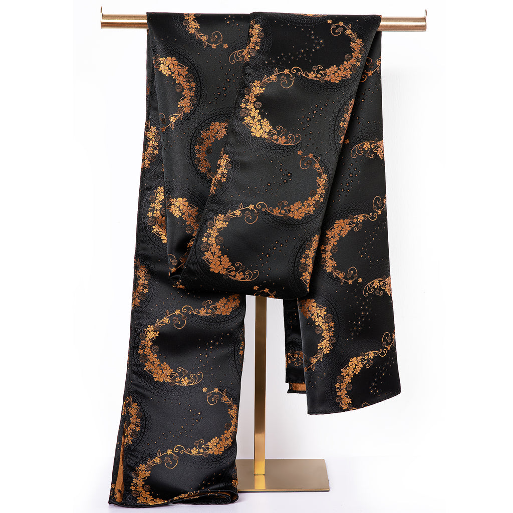 GentCrest Black Floral Scarf - Image 1
