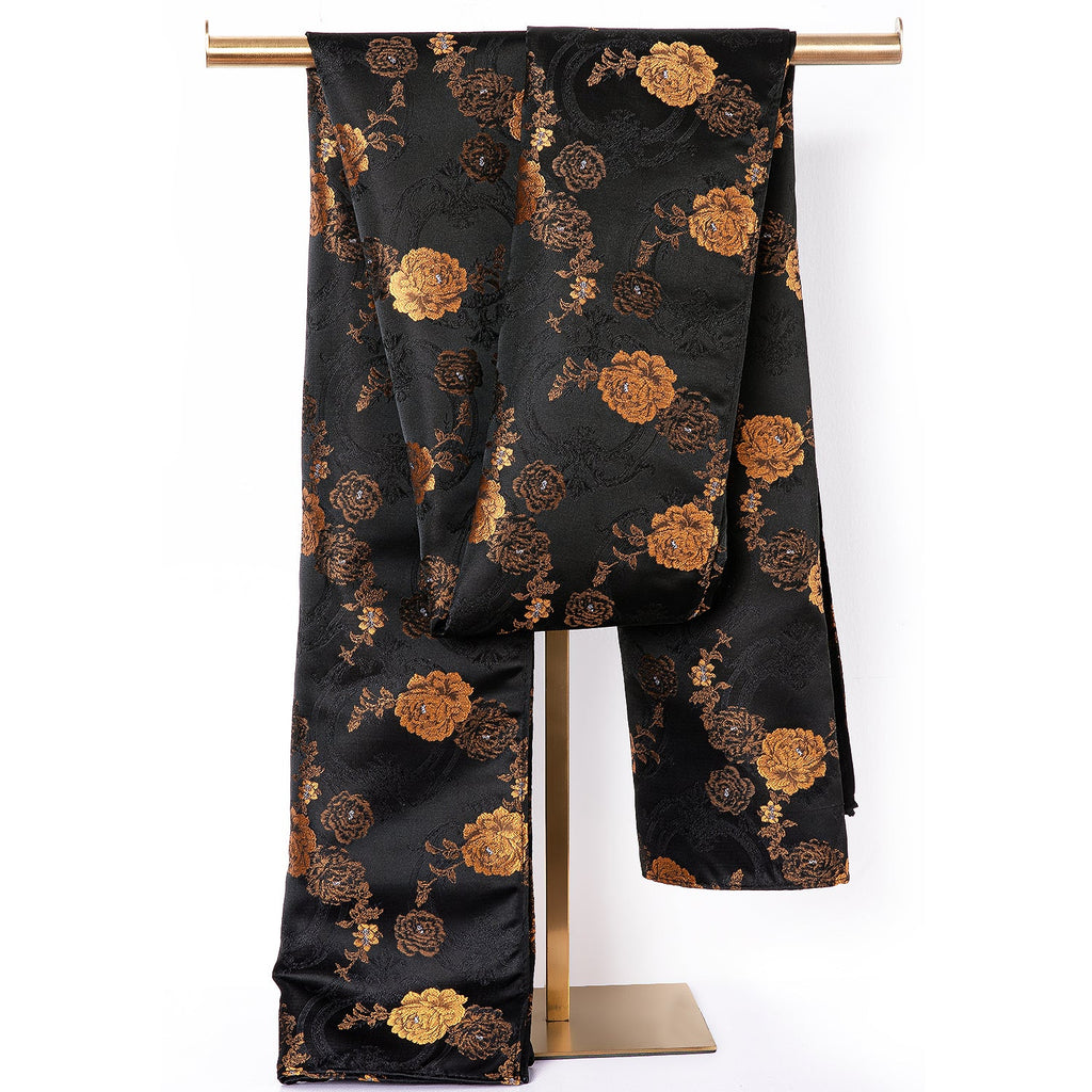GentCrest Black Floral Men's Scarf - Image 3