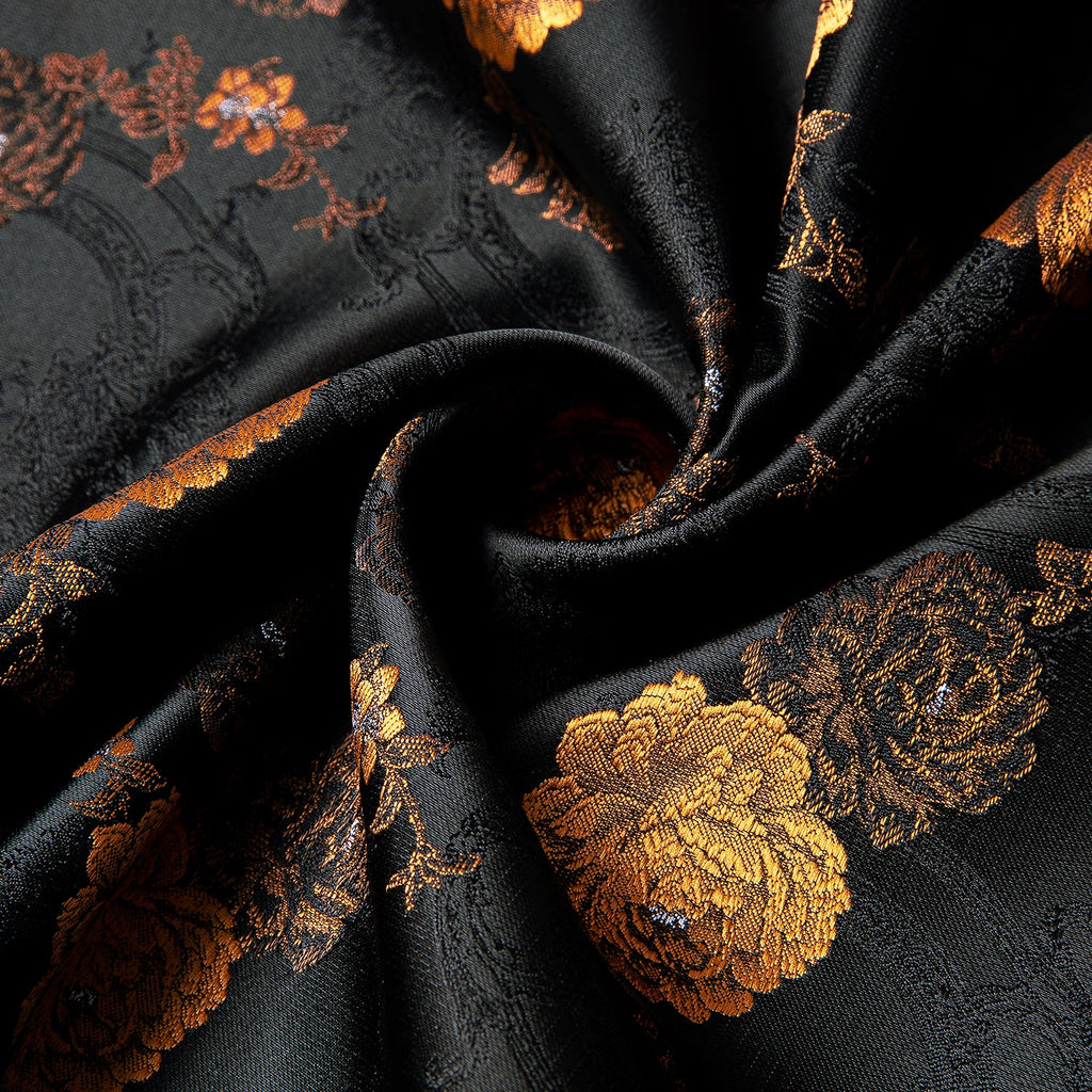 GentCrest Black Floral Men's Scarf - Image 6